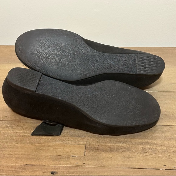 Paul Green black suede Mary jane with low wedge heel US size 10 - Picture 9 of 10